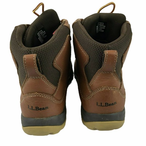 LL Bean Hiking Outdoor Leather Boots Brown Duck Boots Women's 8 Medium - Picture 4 of 11